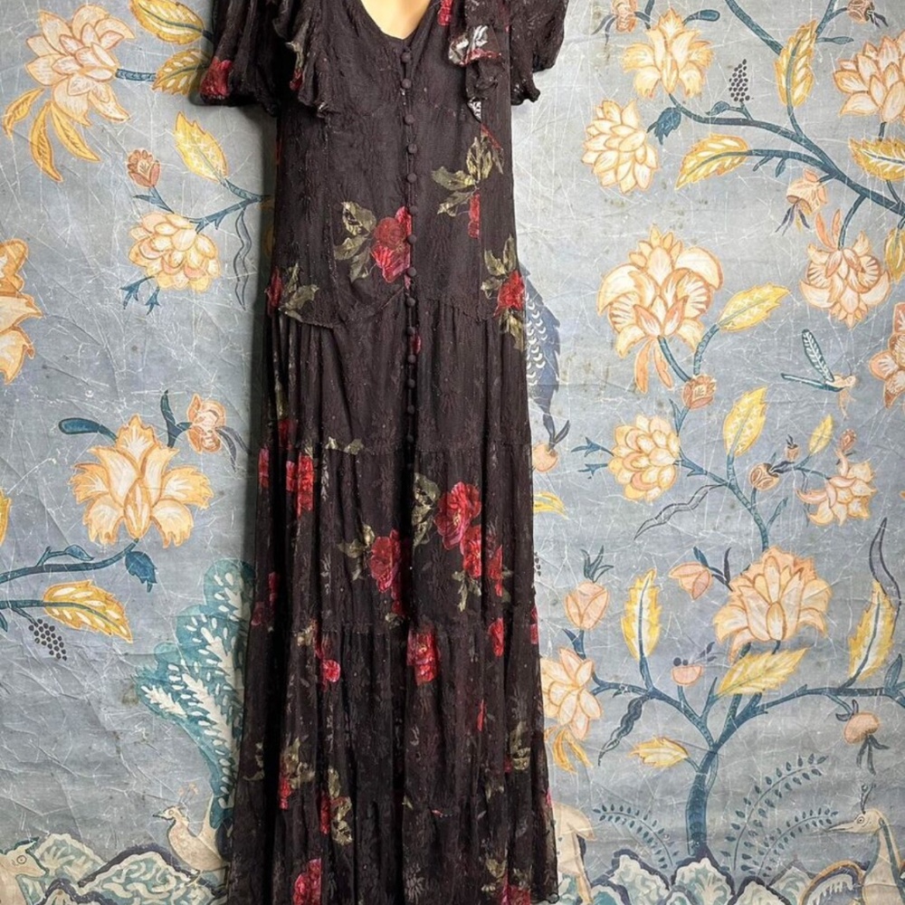 Free People Black Floral Maxi Dress